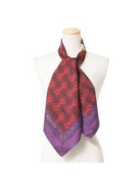 Gucci Scarf Horsebit Belt Motif All Pattern All Silk